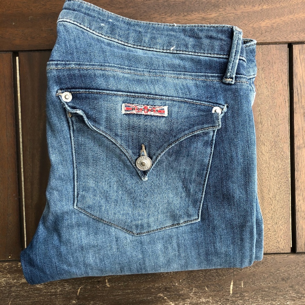 Hudson Distressed Boyfriend Jeans